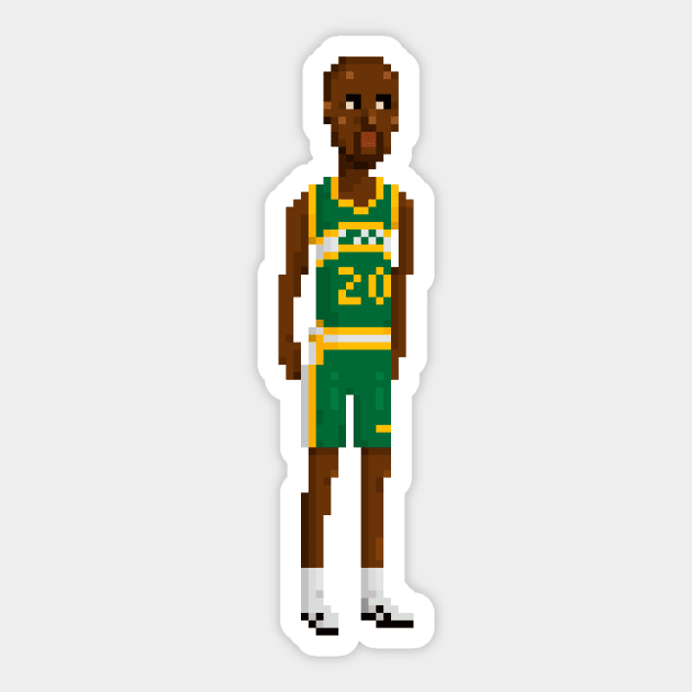 Gary Payton Sticker by PixelFaces